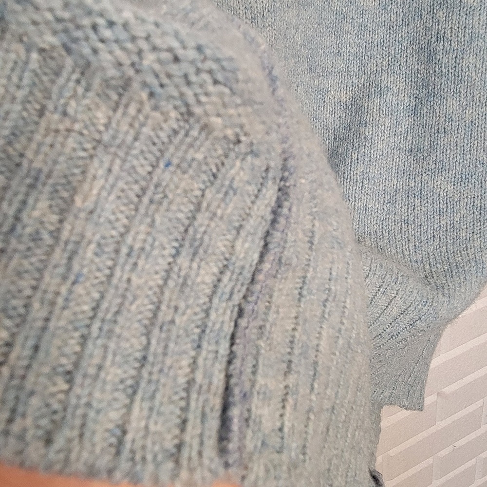 Vintage‎ Jantzen Mens Blue Cable Knit Sweater Vest Sz M Grandpa Academia Preppy - Picture 5 of 8